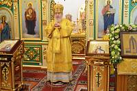 Архиерейское богослужение в престольный праздник в храме преподобного Саввы Сторожевского поселка Заря